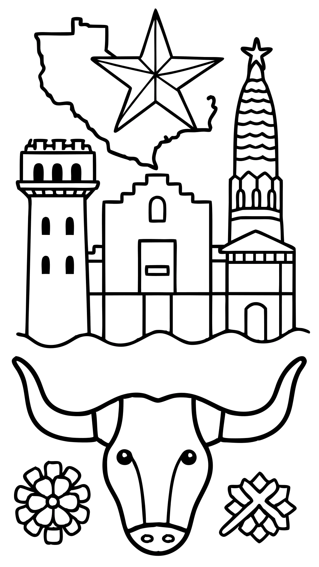 texas coloring book pages